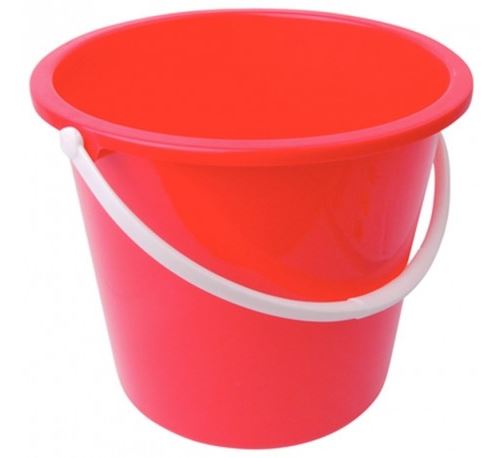 Seau rond en plastique 10l jantex rouge