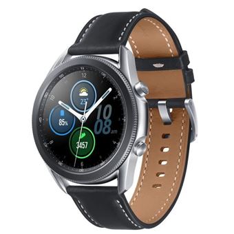 Samsung Galaxy Watch 3 45 mm argent mystique montre intelligente avec bande cuir affichage 1.4 8 Go Wi Fi LTE NFC Bluetooth 4G 53.8 g Montre connectee Achat prix fnac