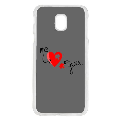 Coque Me Love You Gris Compatible Galaxy J3 2017 Transparent