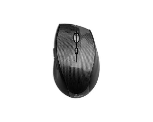 Mediarange mros207 rf sans fil optique 1600dpi noir, charbon droitier souris