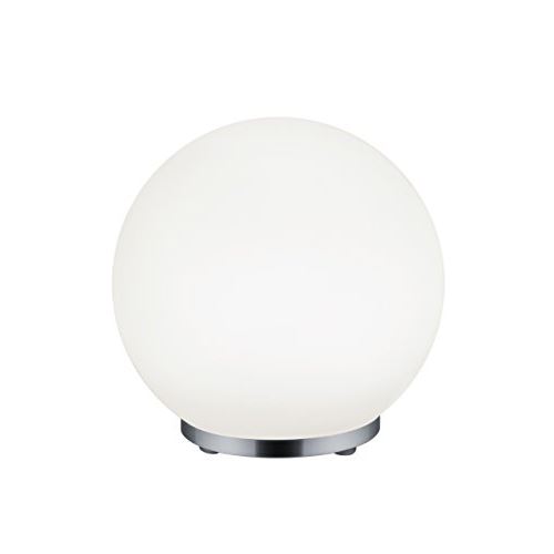 Reality leuchten r52211106 george a +, stimmungs led lampe de table, verre, 5, watts, intégré, chrome, 19, 9 x 19, 9 cm