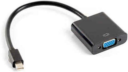 Lanberg ad 0006 bk mini displayport 1.2 (mini dp) mâle vers vga (15 broches) femelle adaptateur avec câble noir