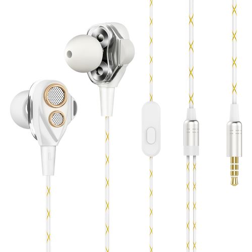 WISETONY® Écouteurs surround 6D pour Téléphone, iPhone, Samsung, HUAWEI, iPad, et Plus - Noir