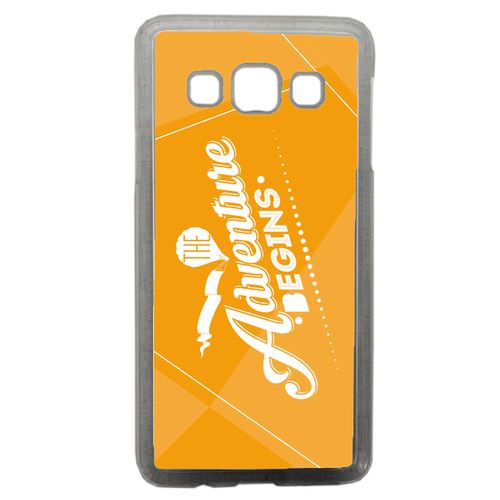 Coque The Adventure Begins Fond Orange Compatible Samsung Galaxy A3 Transparent