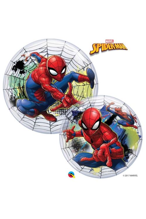 Ballon Bubble Spider-man™ 56 Cm 22 Qualatex® - Multicolore - Diamètre: 22 / 56 cm