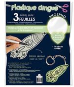 Pochette 3 feuilles Plastique Dingue Phosporescent