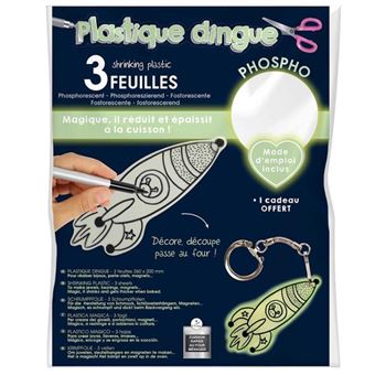 Pochette 3 feuilles Plastique Dingue Phosporescent