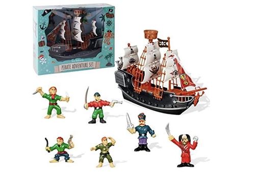 Non Communiqué Garçons Jouet Bateau Pirate Avec Figurines Pirate Pour Enfants - Cadeau Anniversaire & De Noël Pour