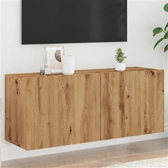 vidaXL Meuble TV mural chêne artisanal 100x30x41 cm857671 - 1