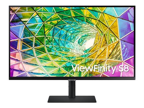 Samsung ViewFinity S8 S32A800NMP - S80A Series - écran LED - 32" - 3840 x 2160 4K @ 60 Hz - VA - 300 cd/m² - 2500:1 - HDR10 - 5 ms - HDMI, DisplayPort - noir