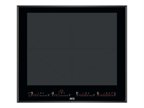 Aeg Totalflex Ike64683Fb - Table De Cuisson À Induction - 4 Plaques De Cuisson - Niche - Largeur : 56 Cm - Profondeur : 49 Cm - Avec Bord À Facettes - Noir