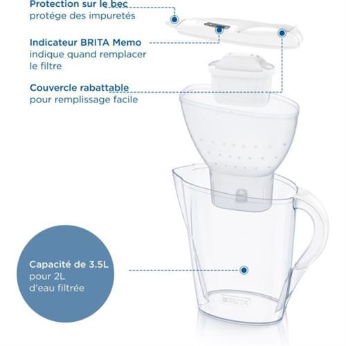 BRITA Filtre à eau de table « Marella XL » blanc 3,5 litres avec MAXTRA PRO  - acheter à prix économique chez OTTO Office.