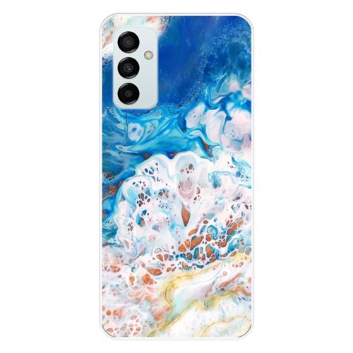 Coque en silicone imprimée compatible Samsung Galaxy M23 Marbre océan
