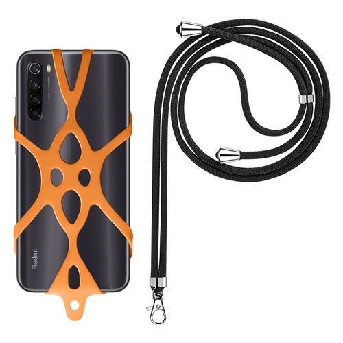 Cordon Smartphone avec Silicone Universel Extensible Réglable 90cm Avizar  orange - Accessoire pour téléphone mobile - Achat & prix