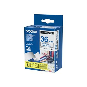 Brother - Rouleau (3,6 cm) 1 cassette(s) ruban laminé - pour Brother PT-H110; P-Touch PT-3600, 550, 9200, 9400, 9500, 9600, 9800, D800 - 1