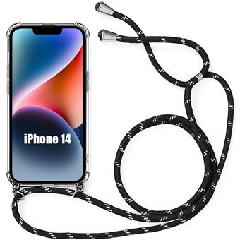 Coque pour iPhone 14 TPU Antichoc Renforcé avec Collier Cordon Noir - BOOLING - 1