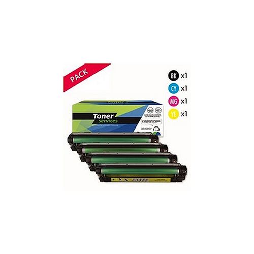 Compatible HP 307A Pack 4 toners Noir, cyan, magenta et jaune