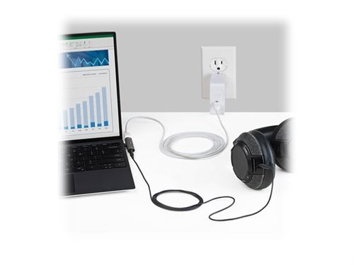 Adaptateur USB C vers Jack Ecouteur Cable(2 en 1)écouteur 3.5mm Audio  Casque Chargeur