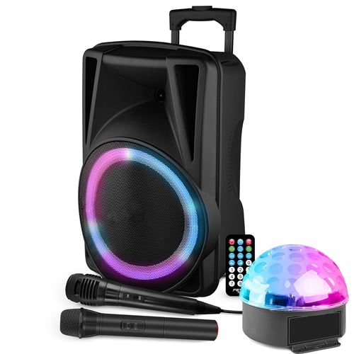 Enceinte Lecteur CD USB Bluetooth 300W Madison MAD-HP300CD-SB Karaoke - Jeu  Effet Lumière rotatif MAGIC-LIGHT Soirée Anniversaire, Enceintes, baffle et  amplis DJ, Top Prix