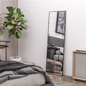 Miroir sur pied 50 x 160 cm, avec cadre en velours, effet ondulé irrégulier pour chambre à coucher | Leroy Merlin