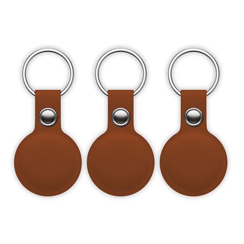 Mili - Tracker Porte-Clés MiTag - Pack de 3 - Cuir - Marron - Image 4