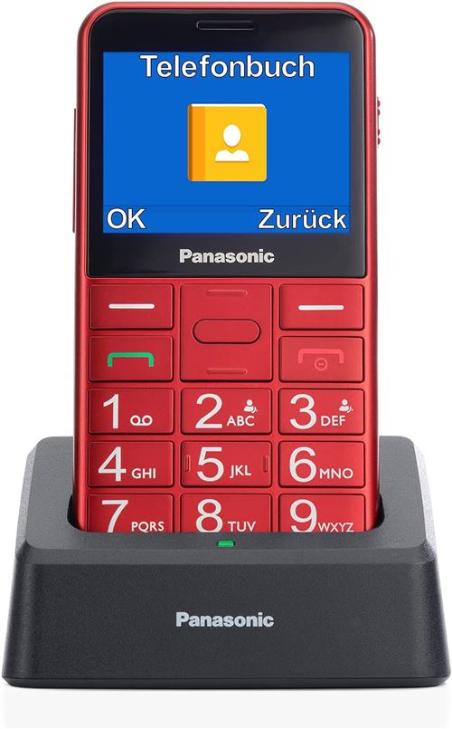 Téléphone Cellulaire Panasonic KX-TU155EX rouge