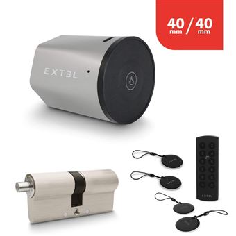 Kit Serrure Connectée Extel Lock avec cylindre 40 sur 40 mm et clavier ...