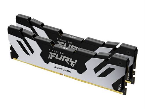 Kingston FURY Renegade - DDR5 - kit - 32 Go: 2 x 16 Go - DIMM 288 broches - 8000 MHz / PC5-64000 - CL38 - 1.1 V - mémoire sans tampon - on-die ECC - noir et argent