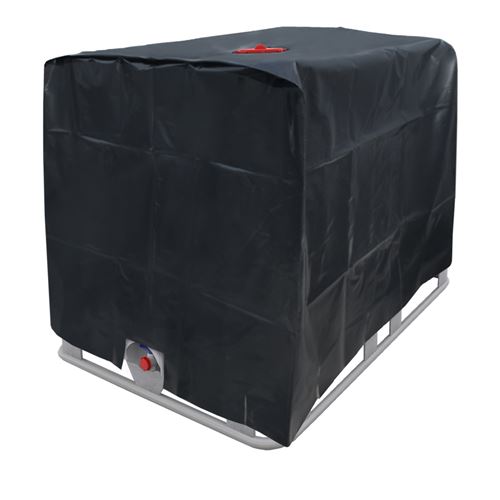 Protection de pluie noir capôt container IBC bâche réservoir citerne eau 1000 L