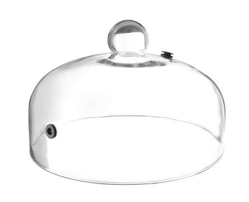Cloche en verre avec aération Cloche plat 260x(H)174 mm   Hendi