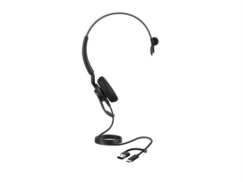 Auriculaires Jabra Engage 40 filaires USB-A/USB-C avec réduction de bruit, micro double, noir - Image 3