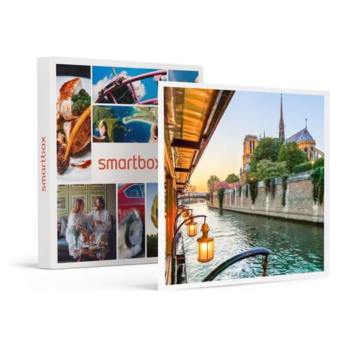 SMARTBOX - Coffret Cadeau Soirée romantique : dîner gastronomique 3 plats avec cocktail et croisière de 2h sur la Seine-Gastronomie