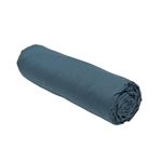 Drap housse Essential - 180 x 200+30 cm - 2 personnes - 100% Coton uni - Paon