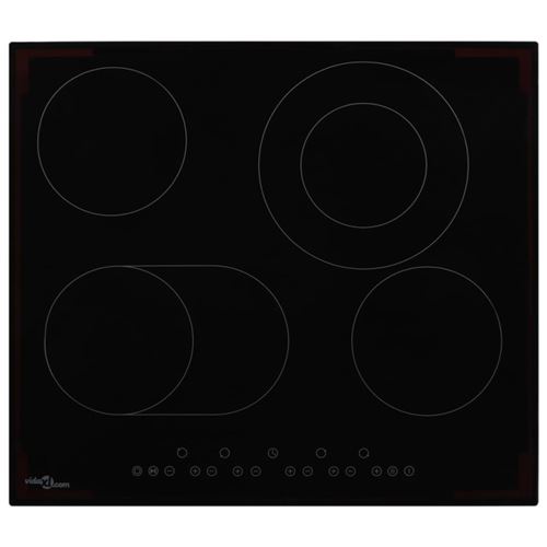 VIDAXL - Table de cuisson vitrocéramique - 4 foyers - 6600W - Noir - Image 3