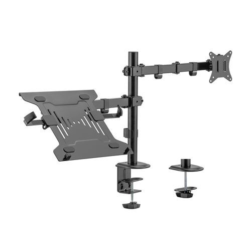 Non Communiqué Noire Support De Table Pivotant Et Inclinable Aisens Pour Ordinateur Portable Et Moniteur/Tv 9 Kg De 17 À 32 - Couleur