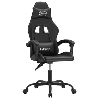 vidaXL Chaise de jeu Noir Similicuir - 1