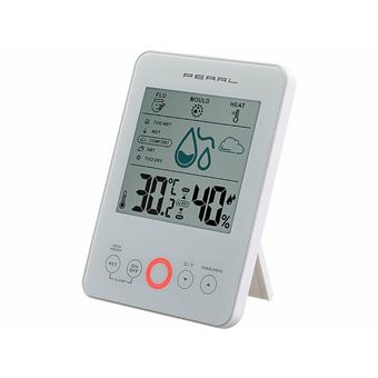 Thermomètre Hygromètre Numérique Noir Avec Alerte Moisissure - Marque Pearl, Neuf Sous Blister