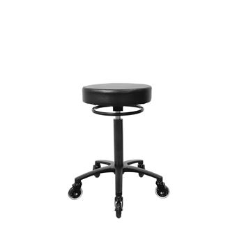 Gouiran Signature - Tabouret Messina Noir avec roulettes speedy noires - 1