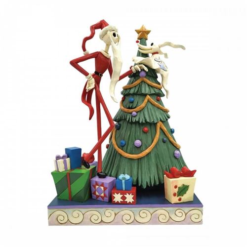 Figure Santa Jack Skellington & Zero Figure Nightmare Before Christmas Traditions Disney