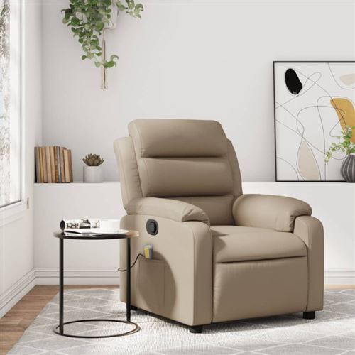 Non Communiqué Marron Vidaxl Fauteuil De Massage, Relaxation Similicuir Cappuccino