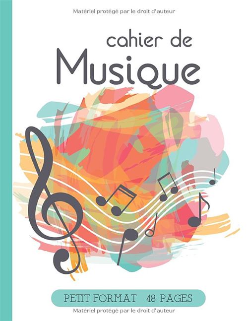 Cahier De Musique Narratik 11 Portées 48 Pages 17 X 22 Cm