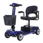 Fauteuil roulant électrique - Bleu, Moteur 250W, Stable, Adapté aux personnes âgées/handicapés/personnes à mobilité réduite