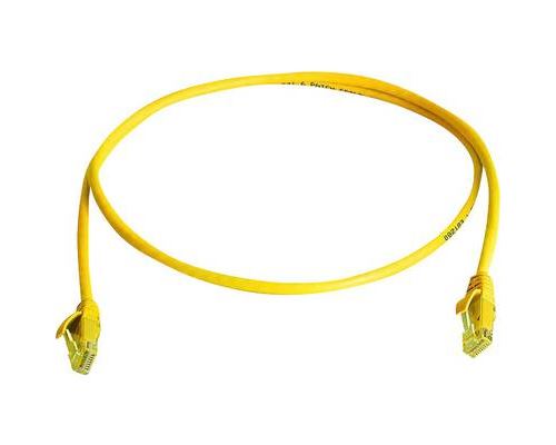 Telegärtner - Verbindingskabel - RJ-45 (M) naar RJ-45 (M) - 50 cm - UTP - CAT 5e - met strengen - geel