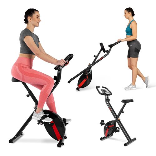 Hop-Sport Vélo d'appartement HS-3020X Quest, Roue d’inertie 4 kg, Vélo