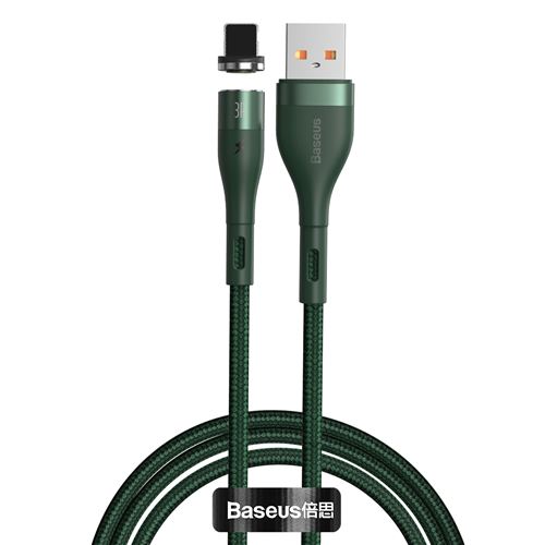 Câble de charge magnétique BASEUS CALXC-K06 USB vers iP 2.4A 1m vert