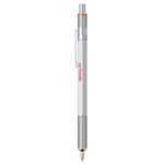 Stylo à Bille ROtring 800 - Corps Métal Argenté, Pointe Moyenne, Encre Noire - + Notes Adhésives Et Recharge
