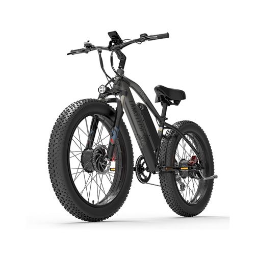  V&eacute;lo &eacute;lectrique LANKELEISI MG740PLUS 45km/h 1000W moteur Pneus 26 "" 20Ah Noir 
