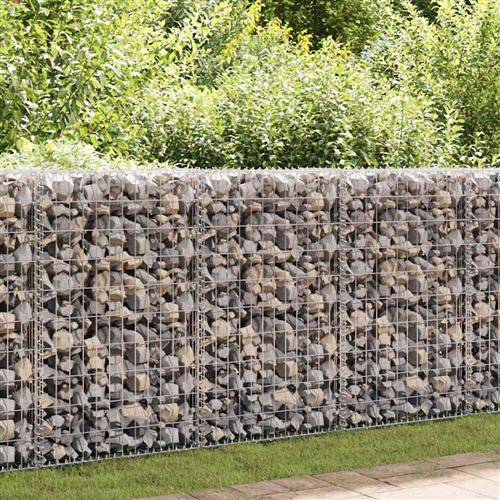 VidaXL Mur à gabion avec couvercles Acier galvanisé 600 x 30 x 100 cm