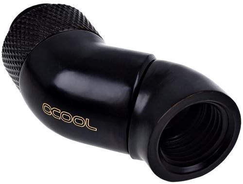 Alphacool - Eiszapfen Connector Series - Adaptateur Double Angle 45° - Noir - Image 4