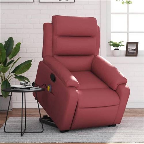 Non Communiqué Rouge Vidaxl Fauteuil De Massage, Relaxation Similicuir Bordeaux